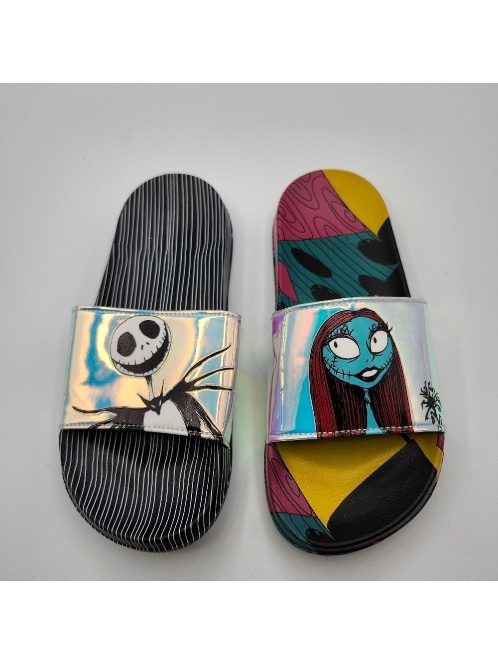 JACK & SALLY Nightmare Before Christmas Slides Sz 8